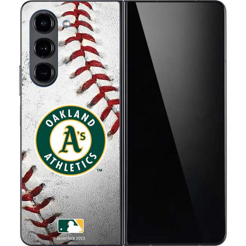 MLB Oakland Athletics Game Ball Galaxy Z Fold5 5G Skin